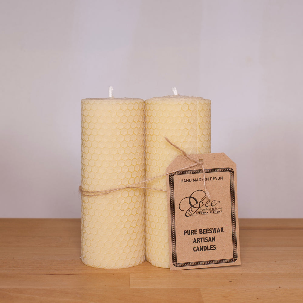 Beeswax Hand Rolled Pillar Candles