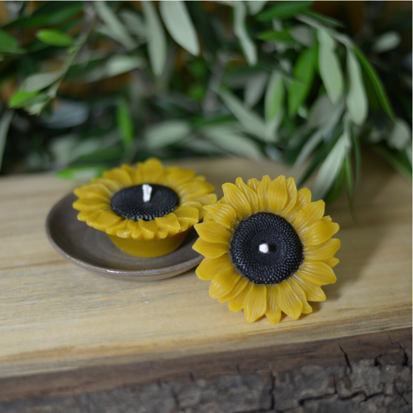 Beeswax Sunflower Candle
