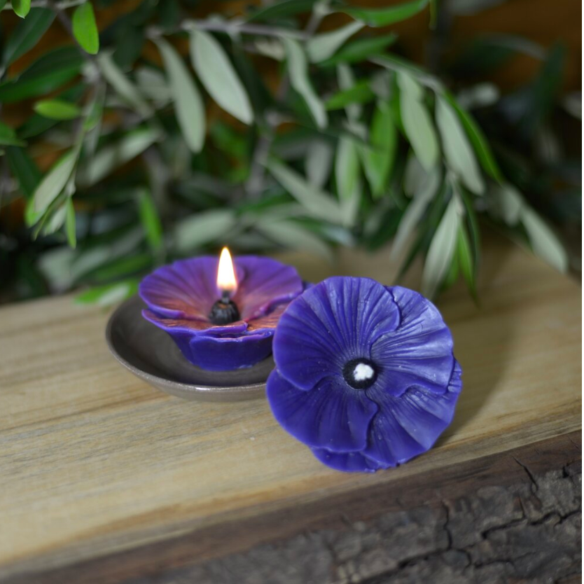 Purple Poppy Candle