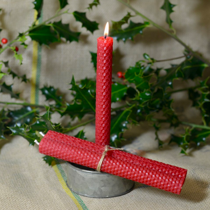 
                  
                    Beeswax Hand Rolled Taper Candles
                  
                
